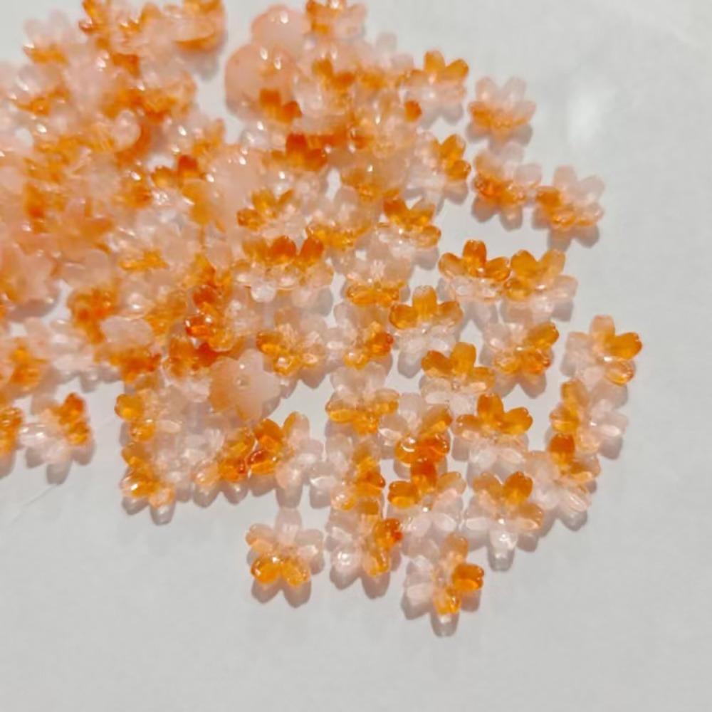 100pcs Transparent Oriental Cherry Beads Gradient Color Jewelry Making Material DIY Accessories
