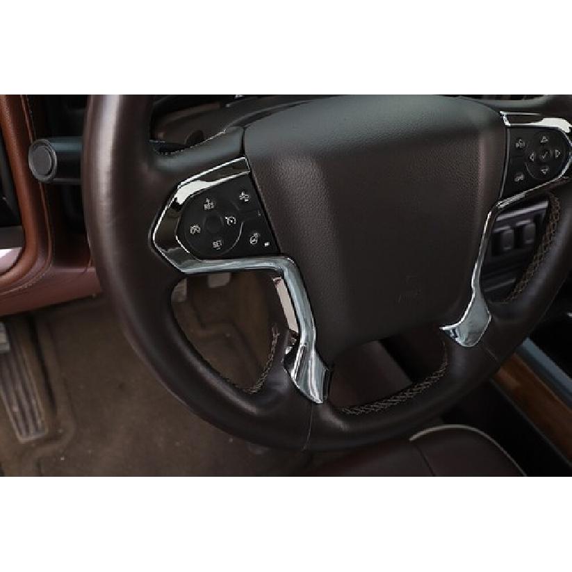 Chrome Steering Wheel Trim Cover for 2014-2018 Chevrolet Silverado GMC/SIERRA