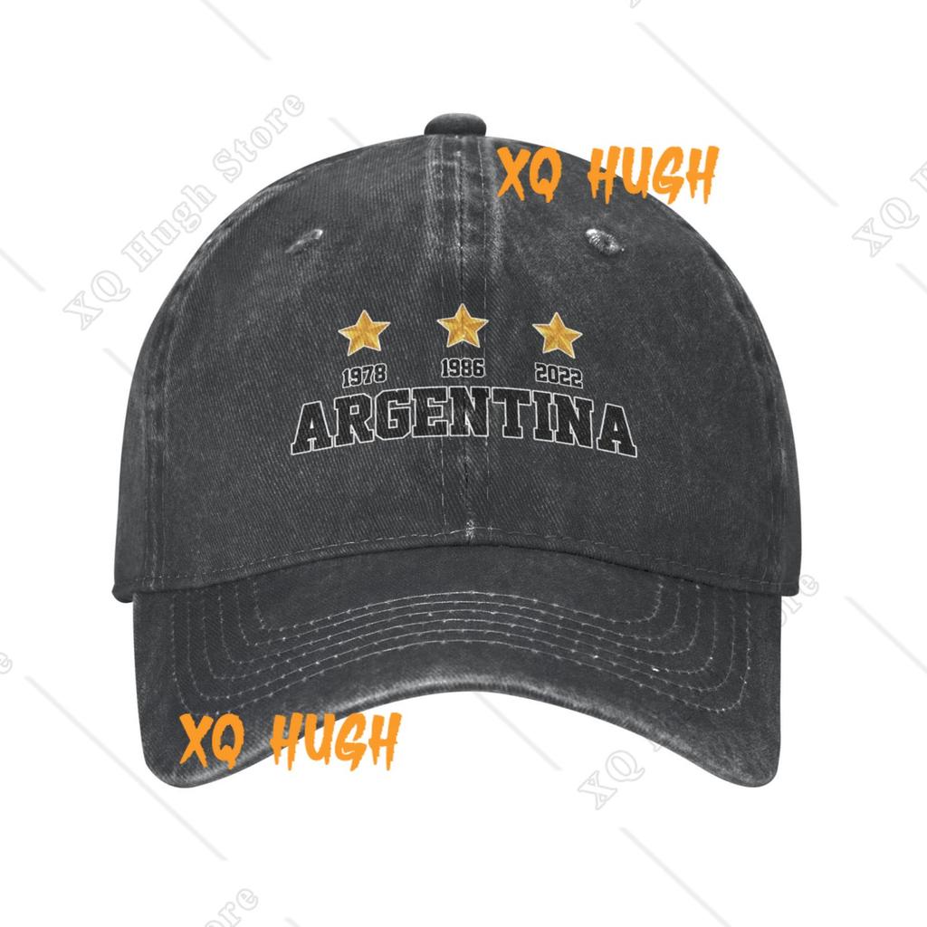 Argentinien 3 Sterne Baseballkappe Denimhut Gewaschene Baumwolle Modekappe Unisex Verstellbar Outdoor Sport Streetwear
