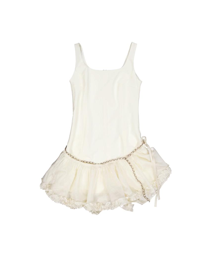 Peulaentigseobiseu Layered Mini Dress - Ivory