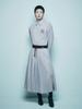 [mardimercredi] COTTON PLEATED MAXI SKIRT STRIPE_BLUE