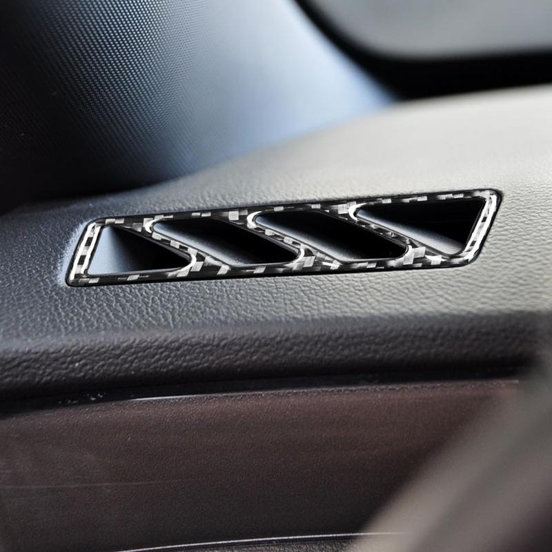For Chevrolet Camaro 2010-2015 Carbon Fiber Dashboard Defogging Air Outlet Panel Trim Cover Car Interior Accessories Sticker