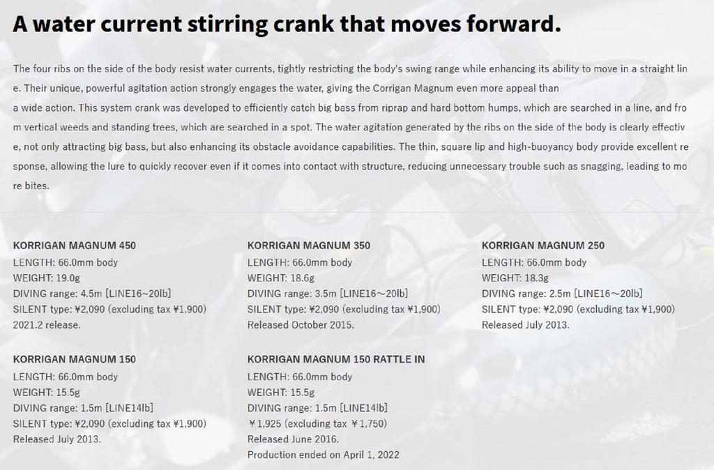 Deps Korrigan Magnum 450 66 mm 19 grams Floating Lure 15 (8150)