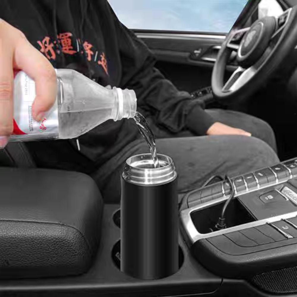 Electric Car Heated Travel Pot. Stainless Steel Vehicle Heating Cup  Outdoor Sports