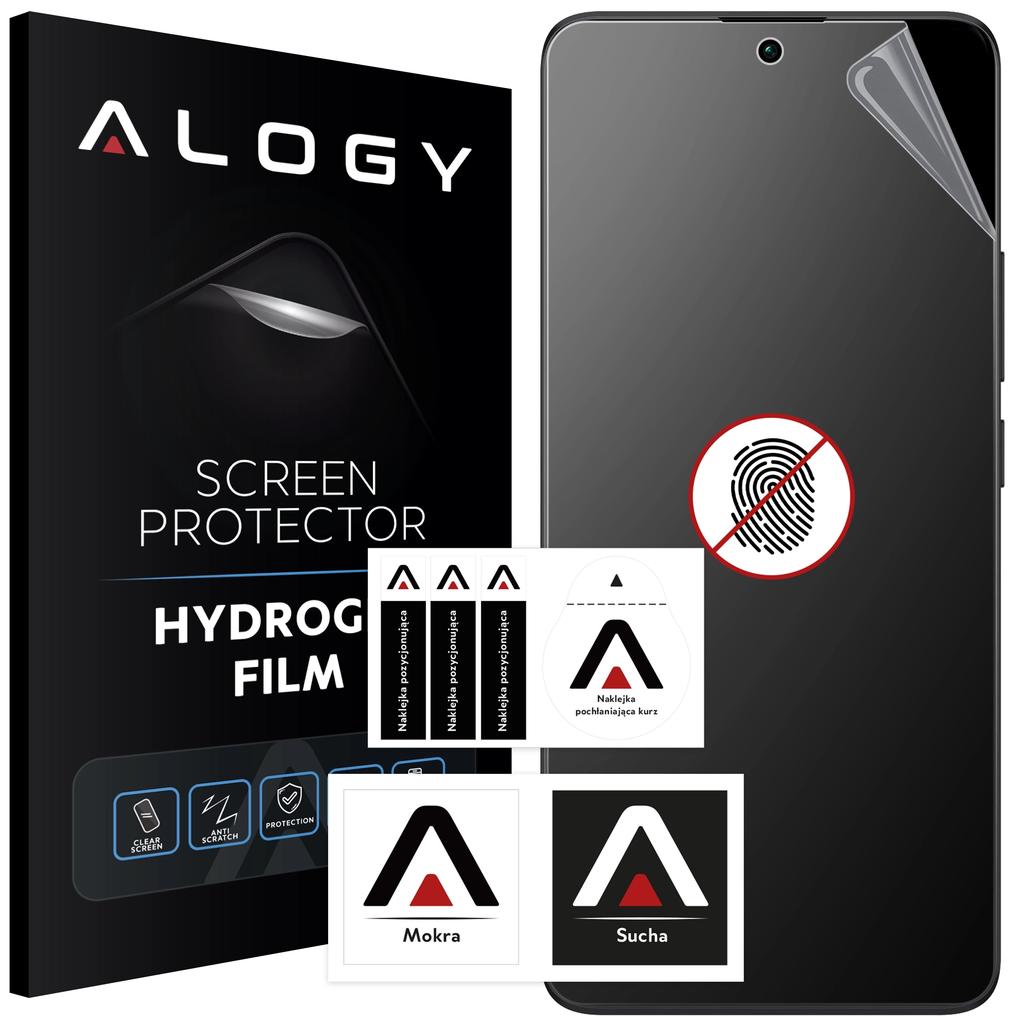 Folia "Matowa" Do Xiaomi  Redmi Note 13 Pro+ 5G Hydrożelowa Alogy Hydroskin Matte Pro™ Na Ekran Do Etui "Bez Odcisku Palców"