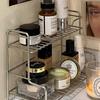 Minimalist Double-layer Storage Rack for Bathroom Sink for Storing Cosmetics Shower Gel Toiletries, Drainage Rack Storage Rack