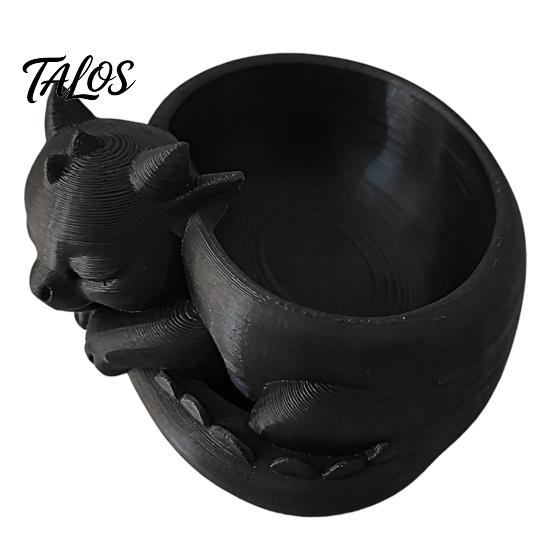 Talos Blumentopf-Ornament, 3D-gedruckte schlafende Drachenform, matt großer gewölbter Pflanztopf, für Heim-Büro-Schreibtisch-Garten-Dekoration