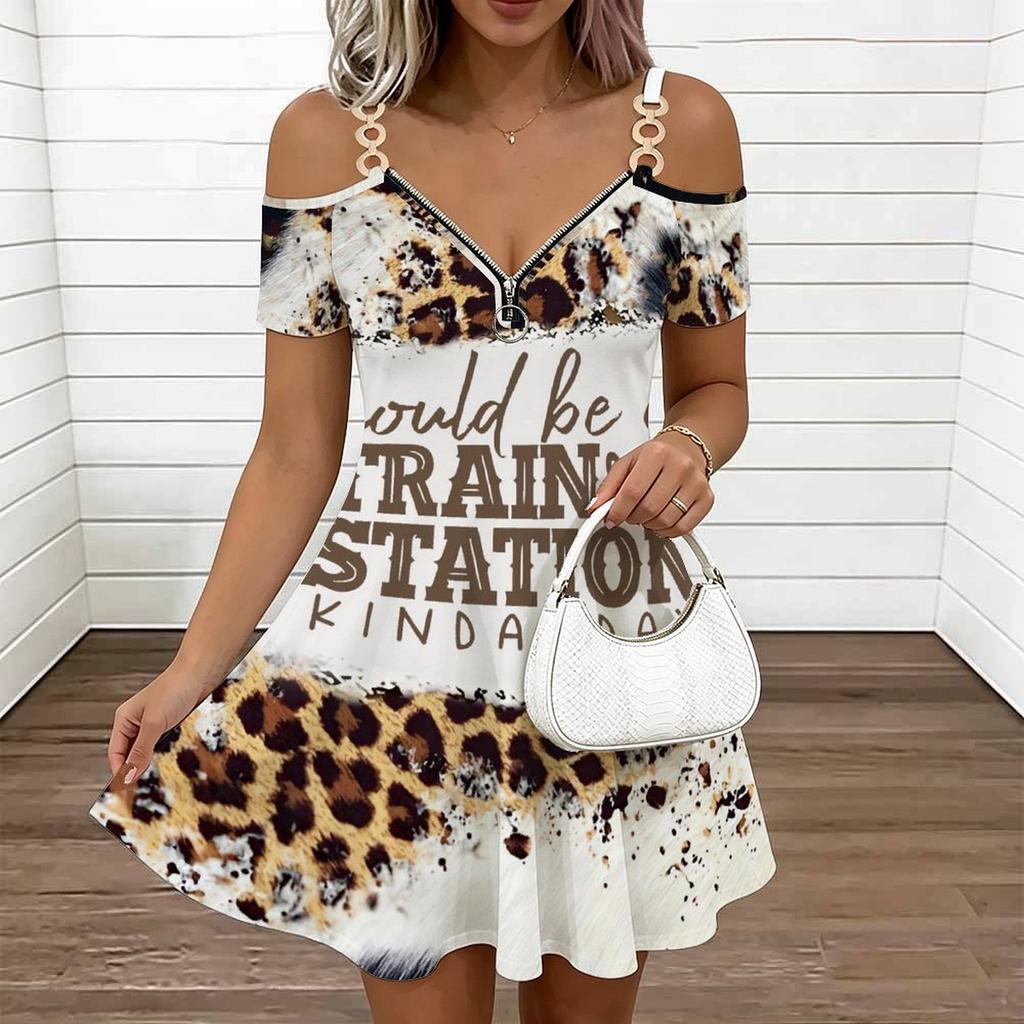 Damen Neckholder Übergröße Kleid Mehrfarbig Botanisch Bedruckt Fließendes Strand Sommerkleid