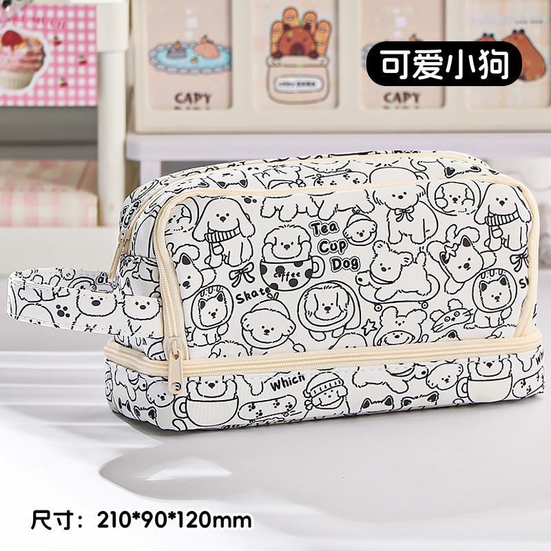 

Пенал Высококачественный прозрачный пенал Большой вместимости грязеотталкивающий пенал Высококлассный пенал для учеников начальной школы