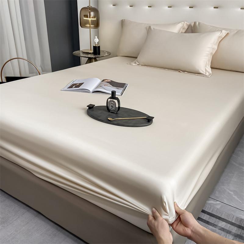 3pcs Set 100% Bamboo Mattress Protector Mattress Cover Fitted Sheet with Elastic Band Bedsheet 1000 Thread Count Queen King Size