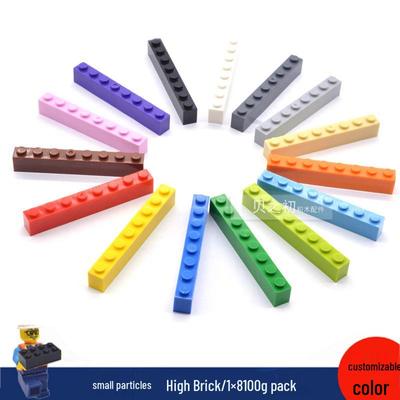 100g Creative Educational Building Blocks, Interlocking 1x8 Bricks Loose Parts, Small MOC Accessories