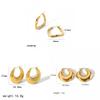Geometric Gold Stainless Steel Earrings For Women Fashion Jewelry Gift For Ladies
