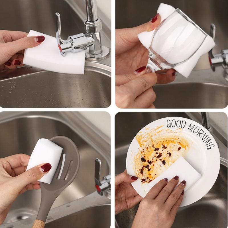 Multi functional sponge wipe magic wipe magical white sponge block white shoe cleaning block kitchen bathroom cleaning artifact