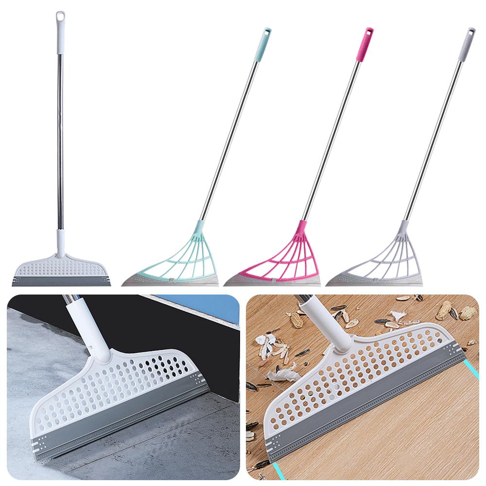 Stainless Scraper Magic Wiper Lazy Broom Non-Stick Hair Remover Bathroom Floor Cleaning