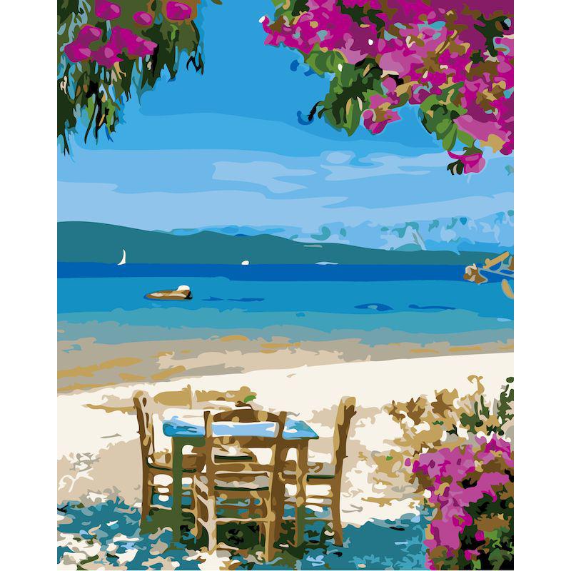 DIY Harbor Painting Kit - 40x50cm Digital Oil Painting Set