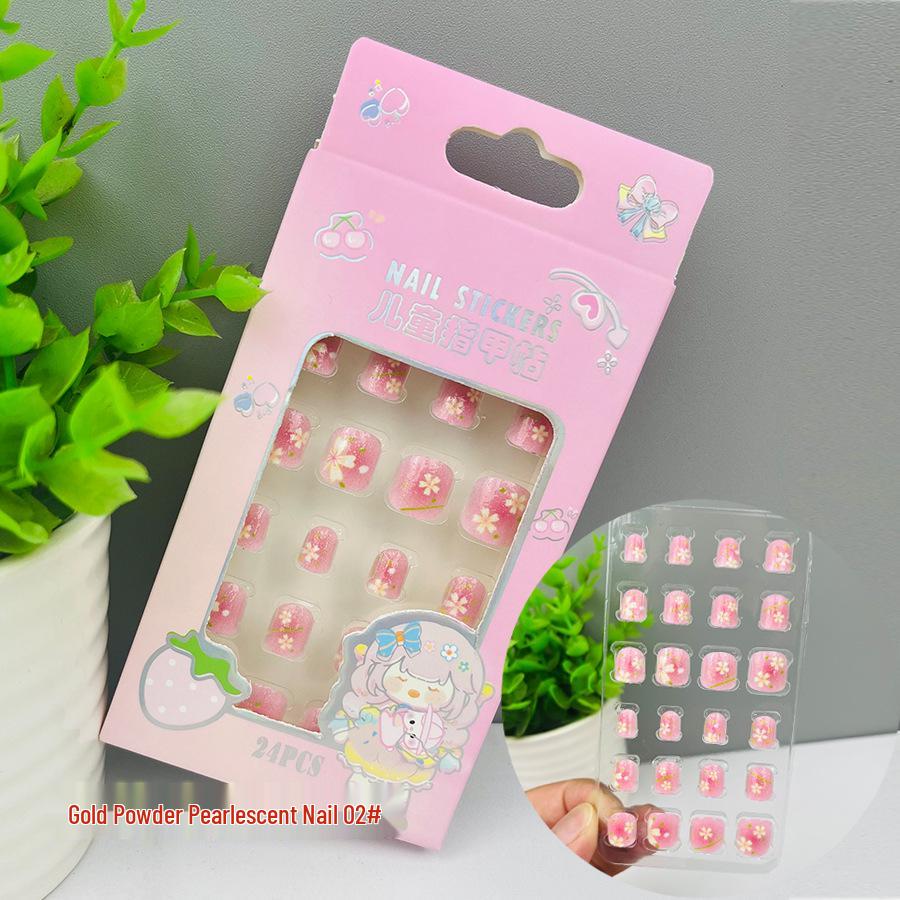 Children's Wearable Custom Nail Stickers - Cute European & American Jelly Glue Fingernail Tips