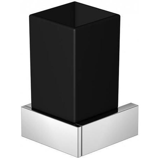 Steinberg 460 Toothbrush Holder, Matte Black, Chrome