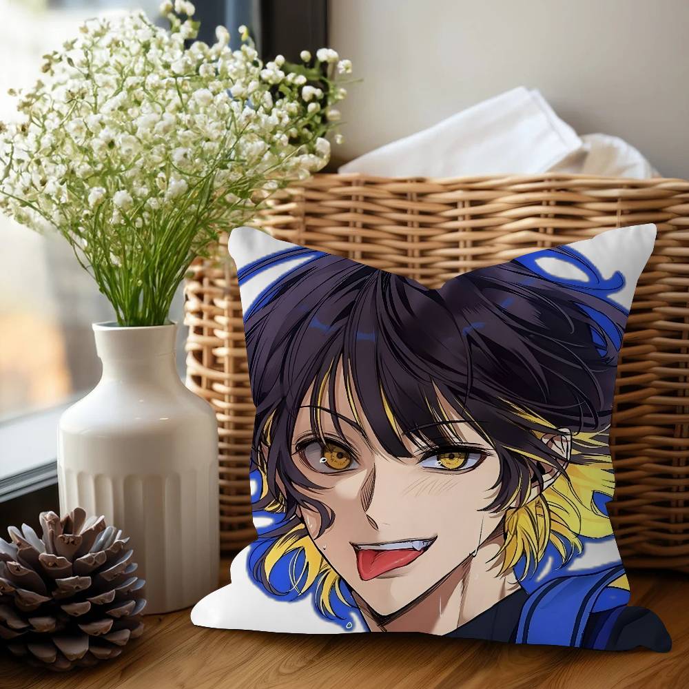 Bachira M-meguru Poduszka Poduszka Anime Poduszka na Sofę Poduszka Pod Głowę Poszewka na Poduszkę Poszewka na Poduszkę 45x45 Cm Moda
