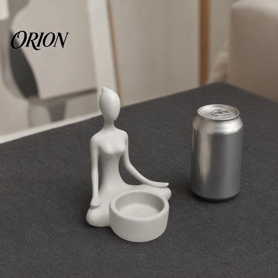 Accessorio Candela Stile Casa Portacandele Figura Seduta Stampato 3D, Supporto Candela Tealight Zen Yoga, Portacandele Minimalista Decorazione per Scrivania Mensola, Regalo Mindfulness per Yogis