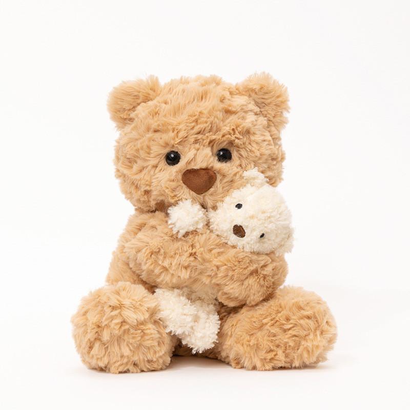 

Plush Teddy Bear And Bunny Toy Set With Soft Short Plush For Kids Gift ParentBearLightBrown