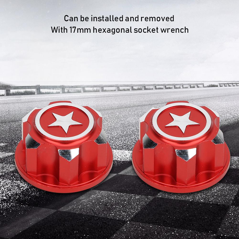 4 Stück Aluminiumlegierung Metall 17mm Sechskant Radmitnehmer Muttern Set Passend für X MAXX Summit RC Auto(rot )