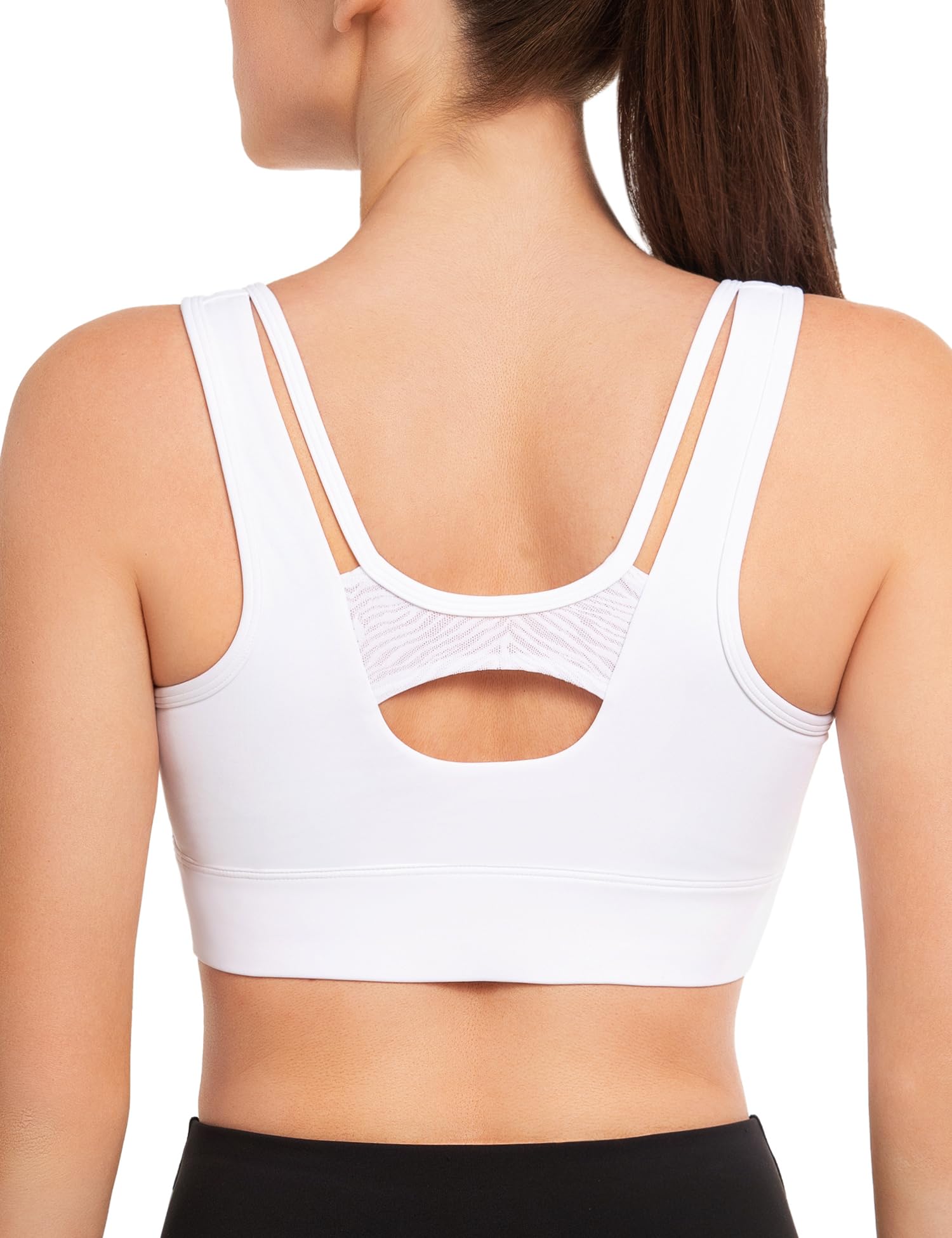 

Yvette Sports Высокий Открытый Интегрированный Большой Размер Белый Женский Бюстгальтер, Поддержка, Спереди, Кружево, Сетка, Влагоотводящий, Быстросохнущий, Чашка, Без косточек, Размеры, белый