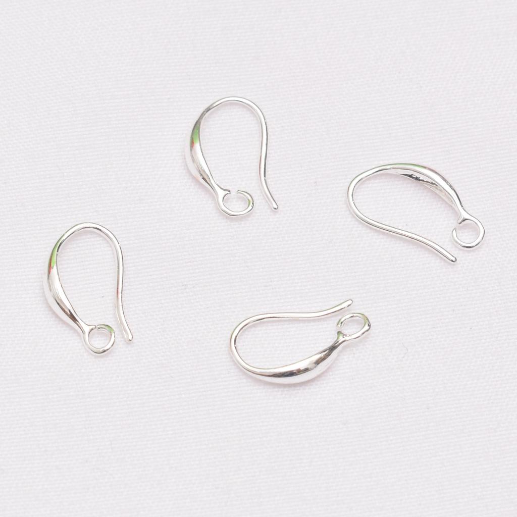 10pcs 18K Gold Ear Hook Material Pure Copper Twist Opening with Hanging Ear Hook DIY Handmade Glossy Earrings Accessories Batch