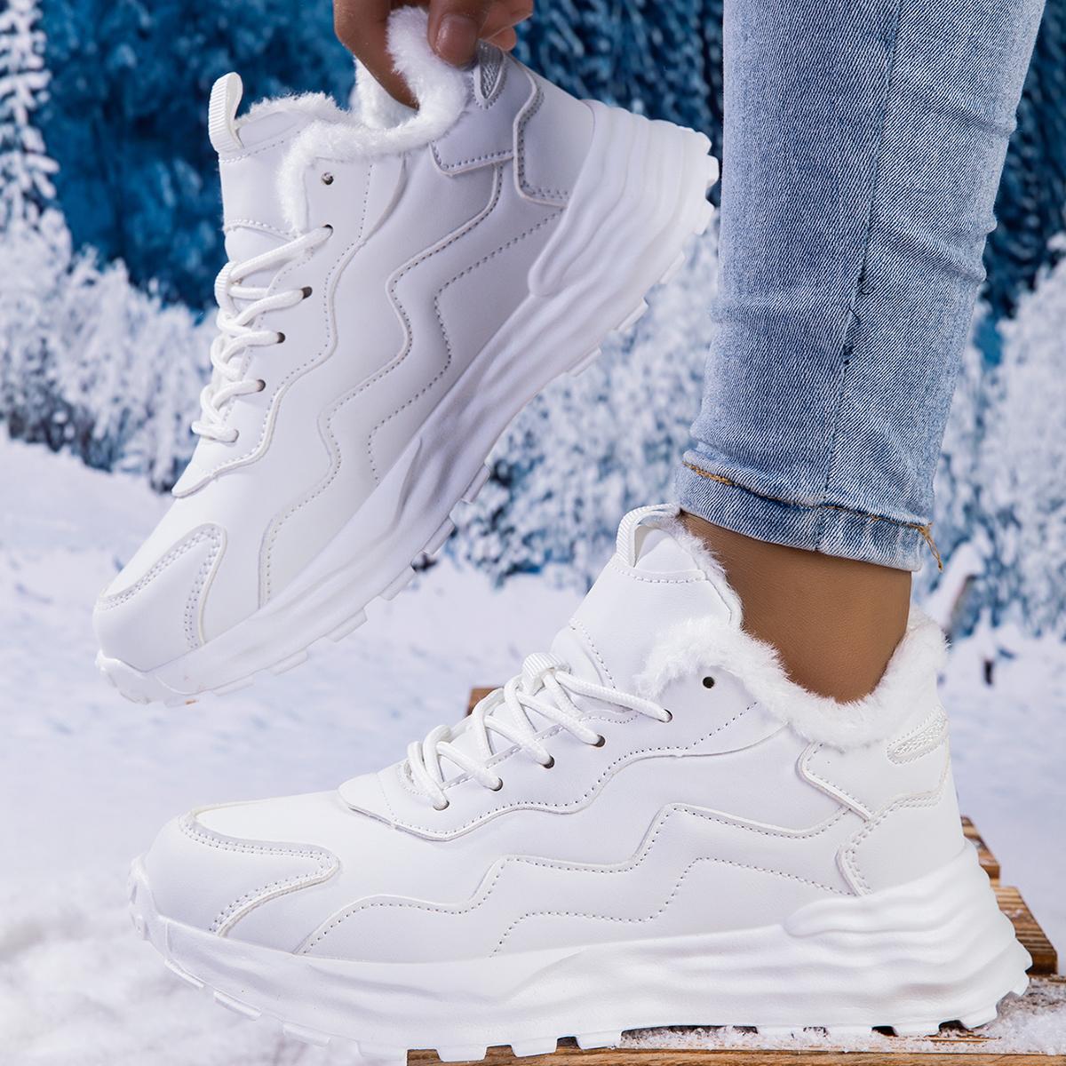 

Зимняя женская обувь Кожаные женские кроссовки Снежные ботильоны Водонепроницаемые Теплые Ботинки на платформе Женская обувь Botas De Mujer 42