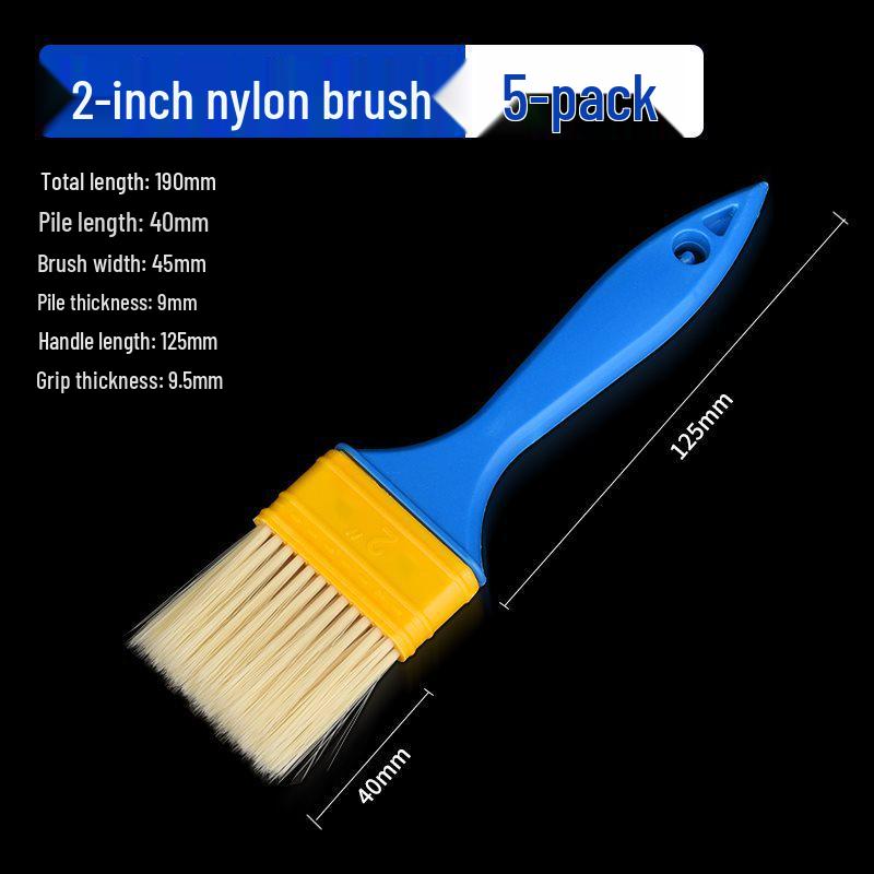 Nylon Bristle Brush for Painting, Coating, Glue, and Industrial Cleaning