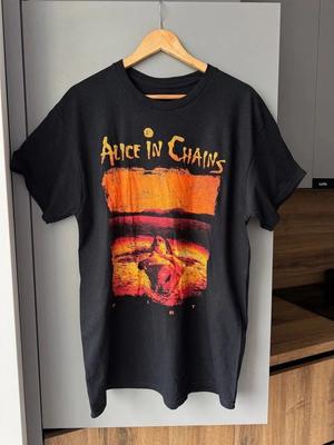Alice In Chains Heavy Metal Music Band Graphic Print Short Sleeve Cotton T-shirt Summer Retro Men Women Casual Y2K Streetwear