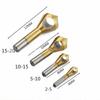 4Pcs Metal Drill Bit HSS Titanium Coated Countersink and Deburring Tool Set