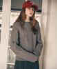 ROLAROLA Round Cable Label Knit Gray
