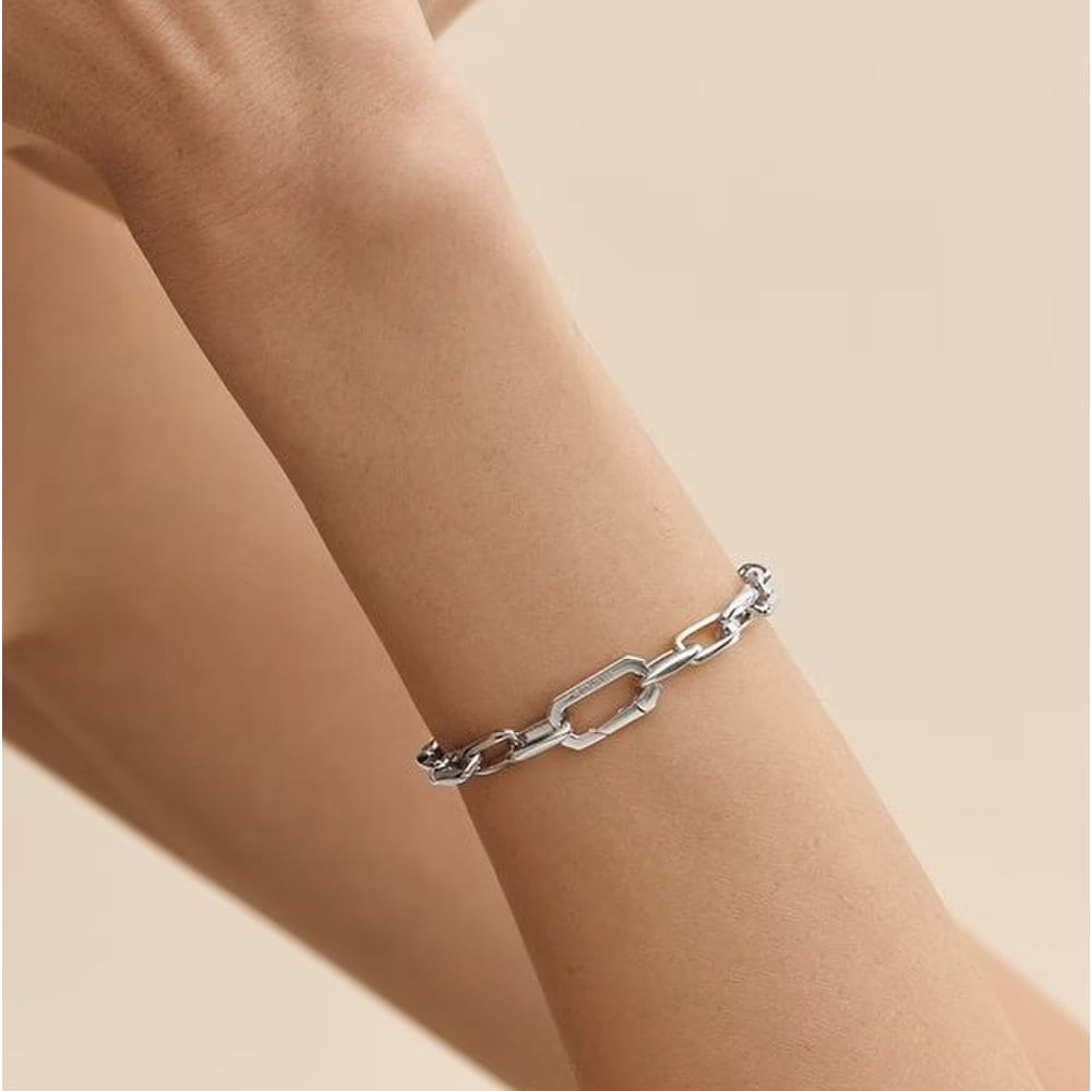 Name Silver (W) Bold Chain Bracelet Hl5B15536W9