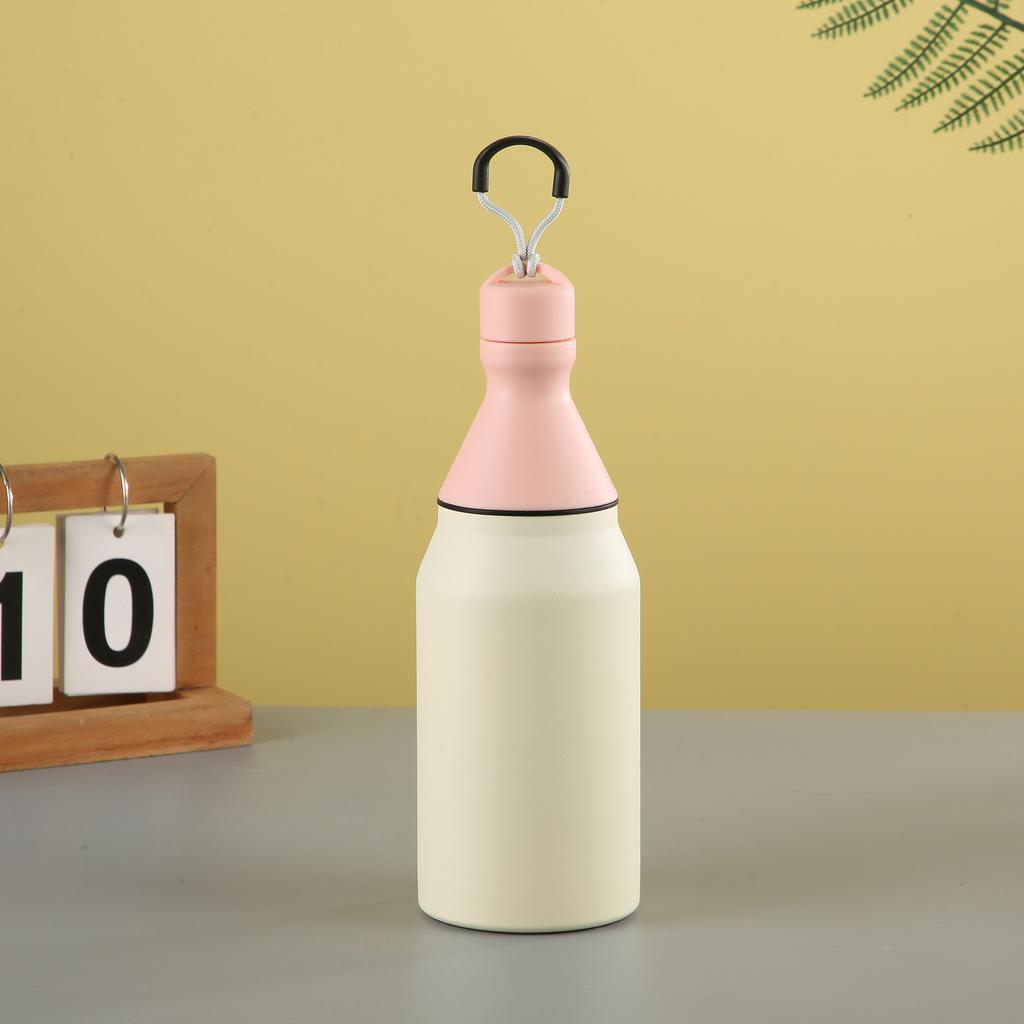 500ml Stainless Steel Thermos Flask Travel Mug Small Opening Leak Proof Water Bottle for Car Cup Holder Hiking Gym Water bottle
