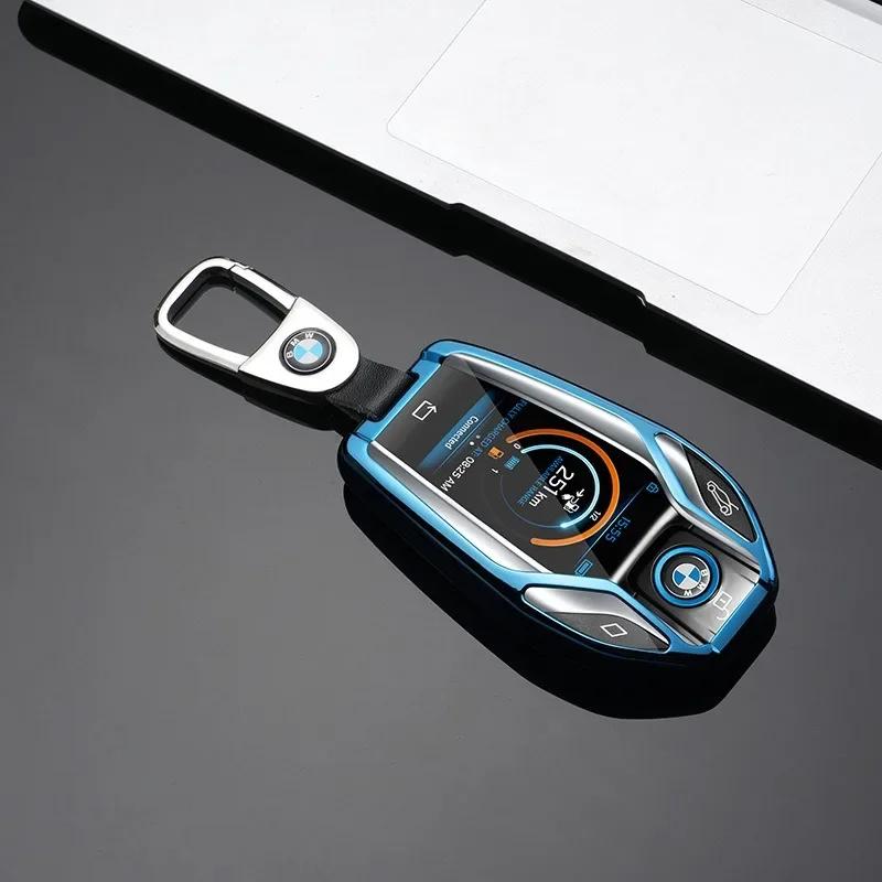 LNRGN1 Car Sticker Alloy New TPU Car Key Case Cover Shell Keychain For BMW 5 7 Series G11 G12 G30 G31 G32 I8 I12 I15 G01 G02 G05 G07 X3