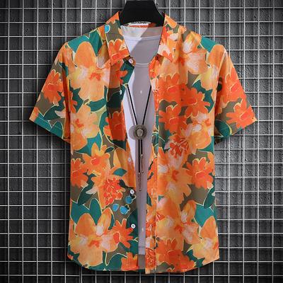 Men's Tropical Short Sleeve Fashion Printed Shirt  Unisex  Casual Tops