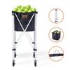 Tennis Ball Hopper Basket Teaching Tennis Ball Cart with Wheels 180 Balls