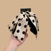 Korean Polka Dot Bow Claw Clip, Elegant Half-Up Hair Accessory