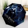 1pc Harry Potter and the Deathly Hallows Part 2 Automatic Folding Umbrella - Compact 8-Rib Design, Durable Plastic & Iron1186L