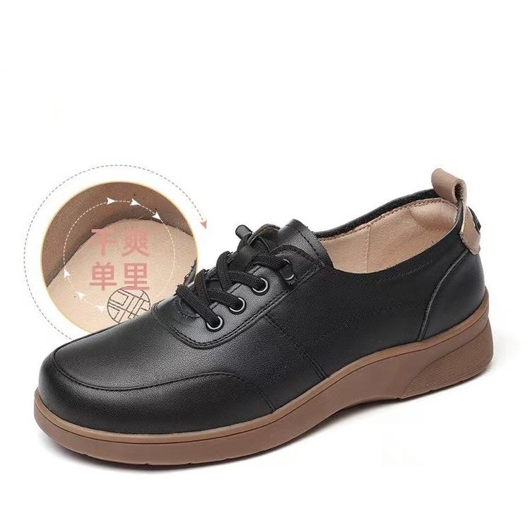 Leather shoes, new spring soft-soled single shoes, comfortable and not tired, mid-foot shoes