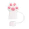 6pcs Durable Cat Claw Straw Seal Decoration Household Dust-Proof Straws Plugs Set Durable Drinkware Accessory for Cup
