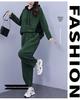 Autumn Plus Size Hooded Corduroy Fashion Set - Slimming Two-Piece for Casual Wear