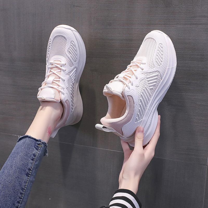 

Fashion Women s New Summer white Shoes Trendy lightweight shoe Casual breathable ladies mesh shoes Soft soled comfortable Sneakers 40