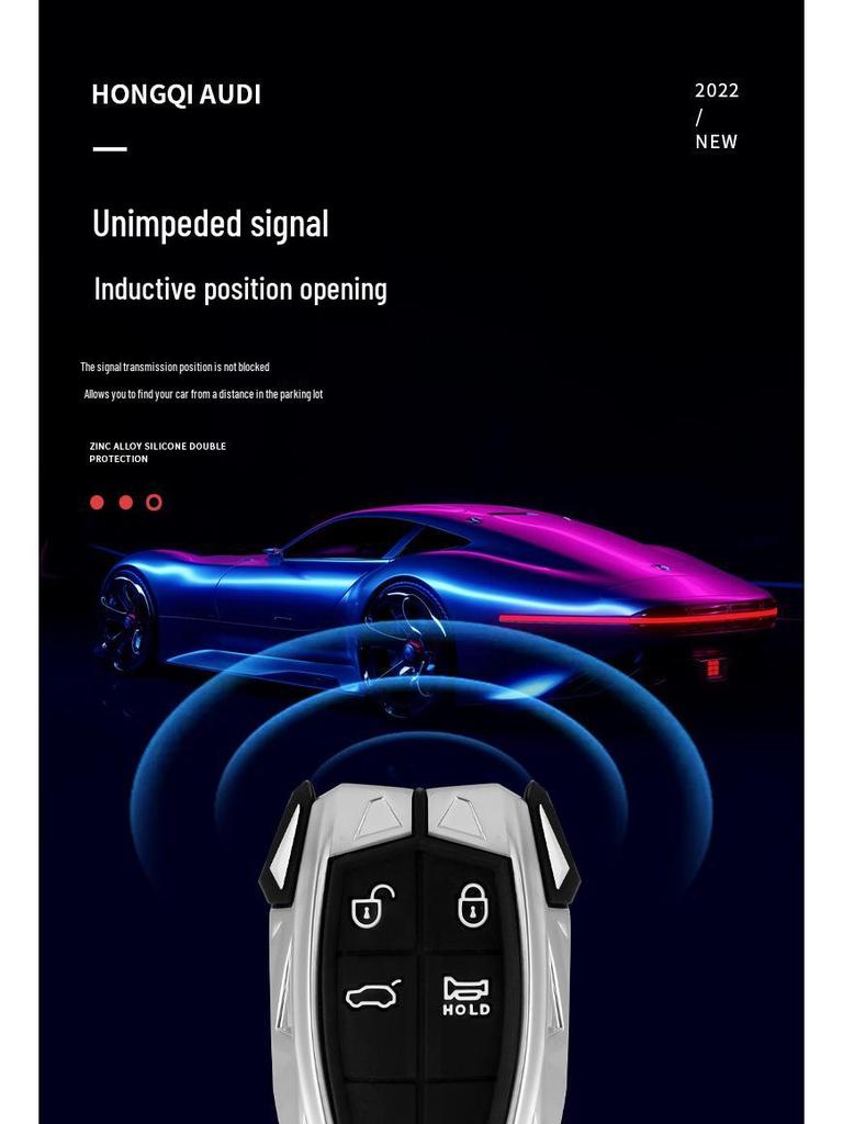 2022 Hongqi HS5/HS7/H9 Qixiang Edition Men's Mecha Key Case Cover