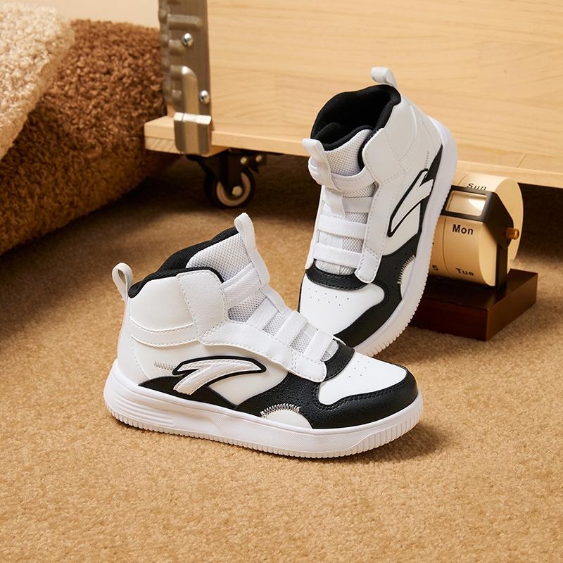 Anta Kids Comfortable Versatile High-Top Sneakers Kids Sneakers White Black A12439908-1