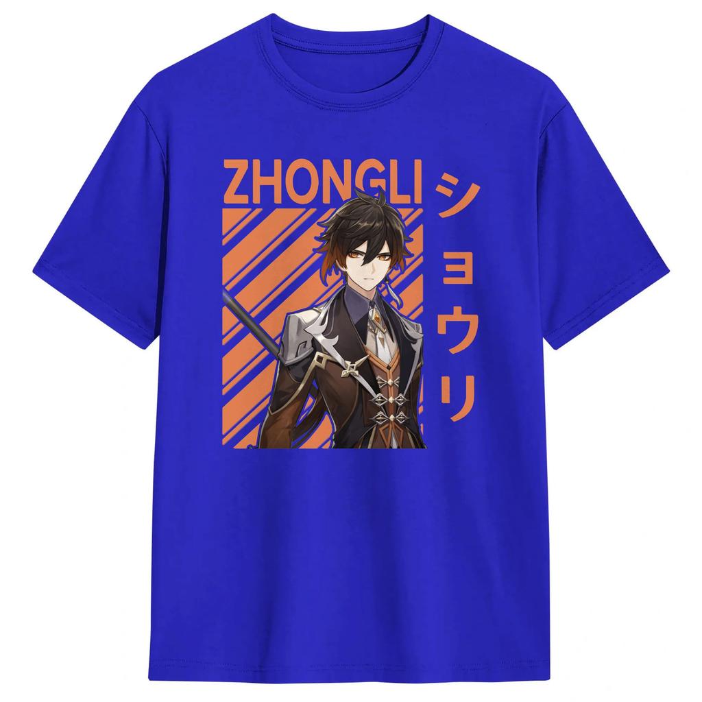 Unisex Unisex Wanderer Cat Neko Cat Long T Shirts Genshin Impact Cotton Clothing Vintage Short Sleeve Crewneck Tees Gift TShirts