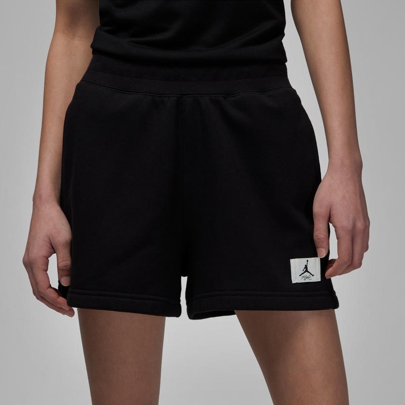 Jordan Flight Solid Logo Elastic Waist Straight Leg Shorts Women Shorts Black DZ3367-010
