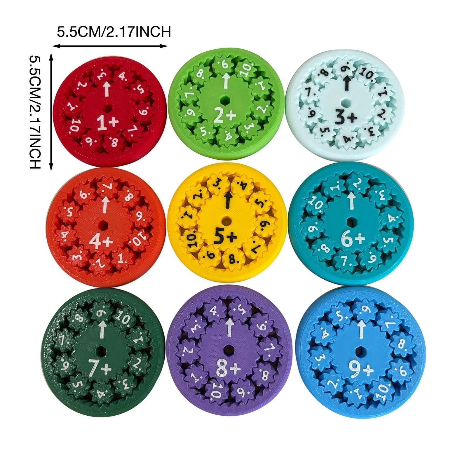 

9PCS Math Fidget Spinsers Дитячі математичні іграшки-головоломки Круті ігри Fidget Spinners Easy Study Настільні математичні ігри множення