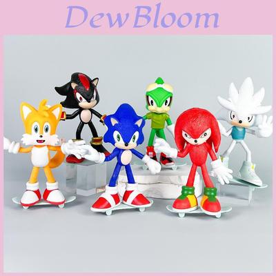Sonic The Hedgehog Knuckles Miles Silver Shadow Cartoon Character Model For Collectors And Toy Enthusiasts