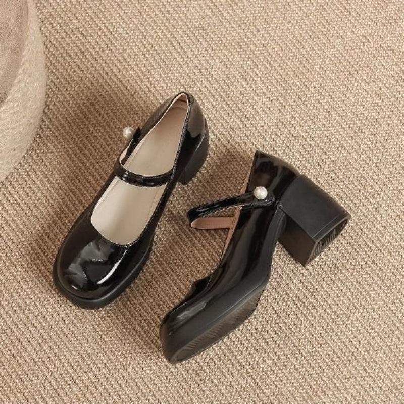 

Туфли на высоком каблуке женские туфли на платформе в британском стиле кожаные туфли ципао одинарные туфли французские женские туфли Мэри Джейн 40